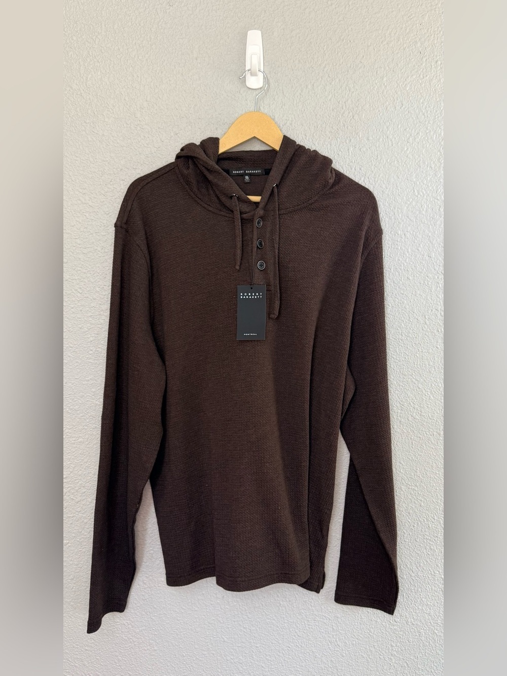 NWT Robert Barakett | Kylian Waffle Knit Hoodie | Size XXL